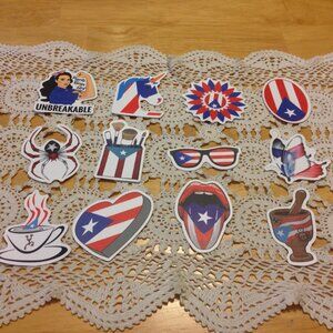 Puerto Rico Stickers for locker, laptop, crafts, scrapbooking